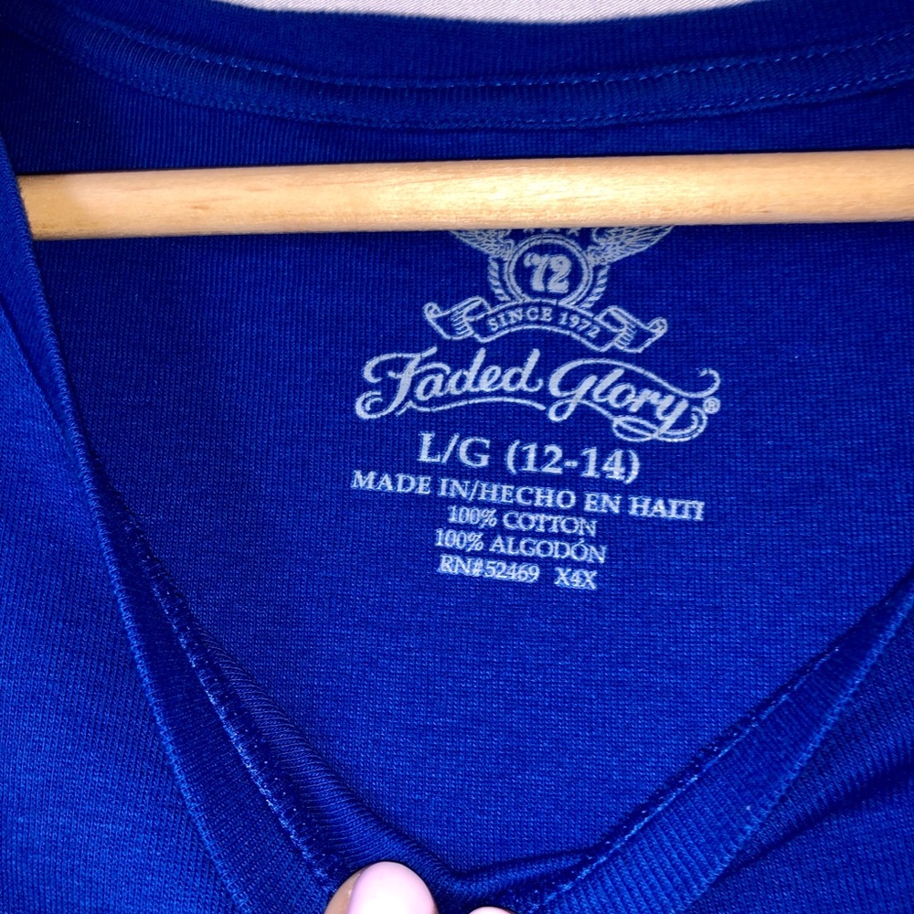 Faded Glory blue basic tee - Picture 2 of 2